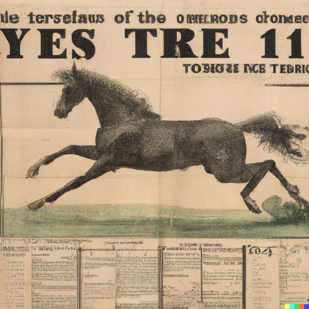 a horse, front page of The New York Times, 1920